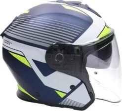 CABERG FLYON RIO Jethelm -Caberg Helm Angebot caberg flyon rio jethelm matt yama blau weiss gelb silber xxl 106180bwxxl 2 2